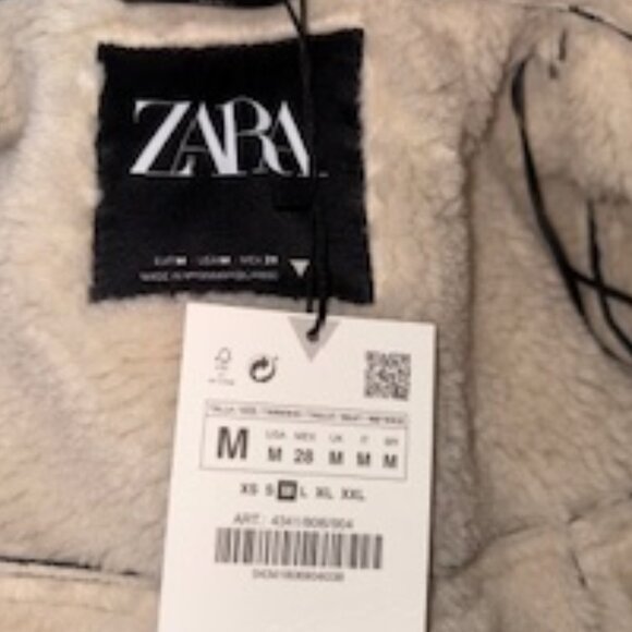 Faux shearling cropped jacket - Picture 3 of 3